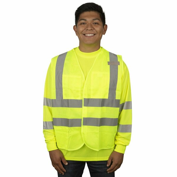 Cordova Safety Vest, COR-BRITE, Type R, Class 2, FR, Lime, 4XL V231PFR4XL